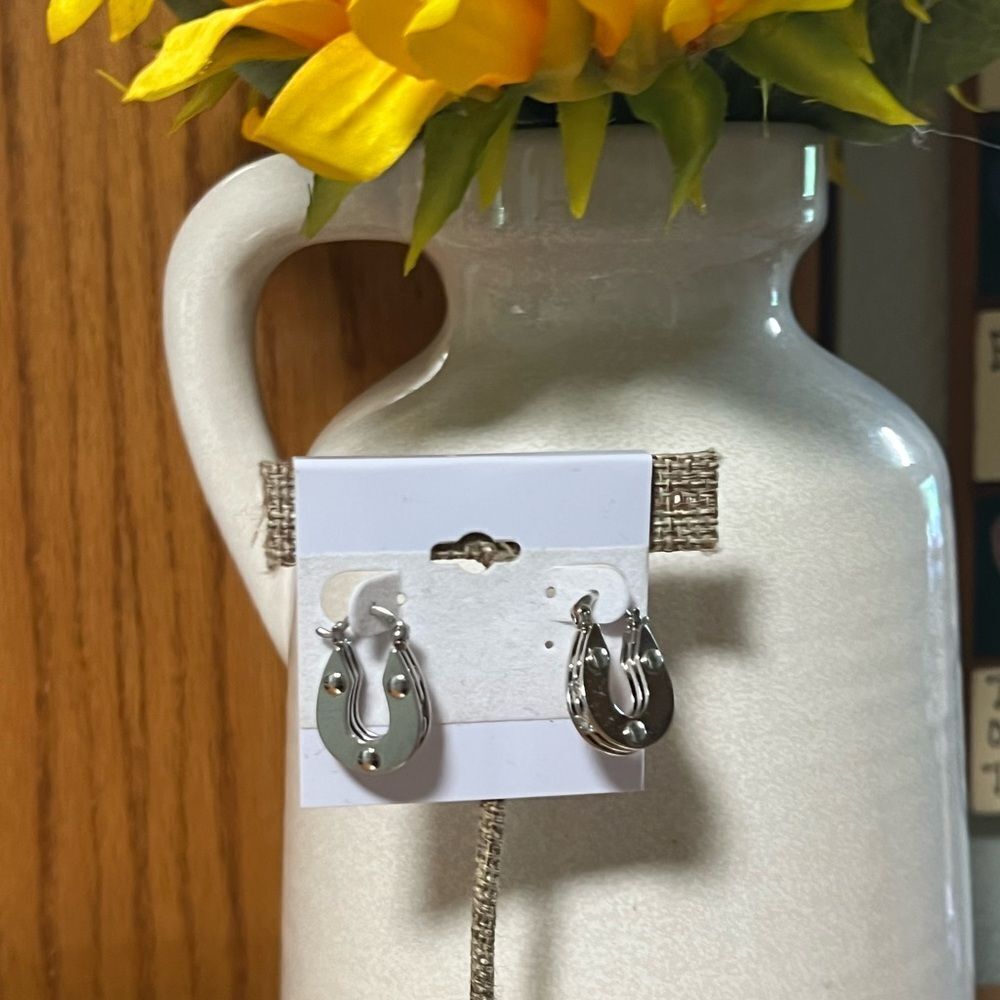 Silver Handcuff Earrings #J3